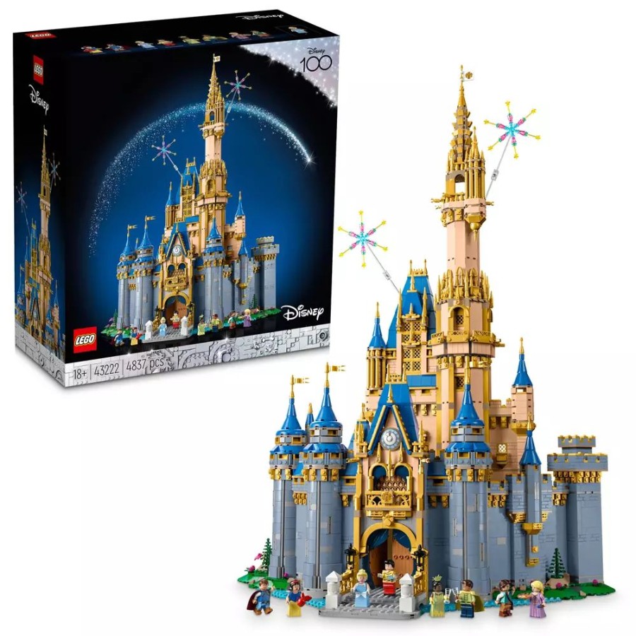 Juguetes Y Disfraces Disney Lego | Maqueta De Construccion Castillo Disney, Coleccionable Del 100 Aniversario Con 8 Minifiguras De Personajes Lego|Disney