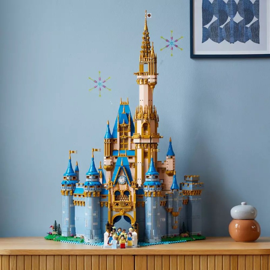 Juguetes Y Disfraces Disney Lego | Maqueta De Construccion Castillo Disney, Coleccionable Del 100 Aniversario Con 8 Minifiguras De Personajes Lego|Disney