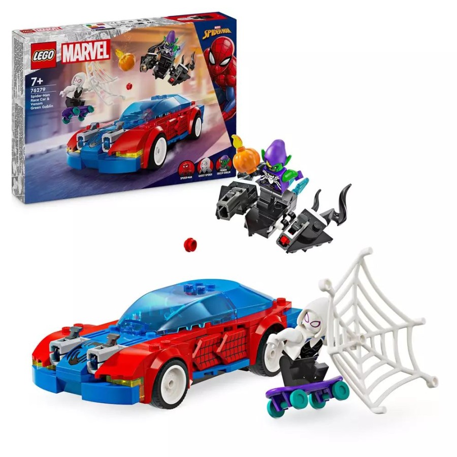 Juguetes Y Disfraces Disney Lego | Lego Coche De Carreras De Spider-Man Y Duende Verde Venomizado 76279