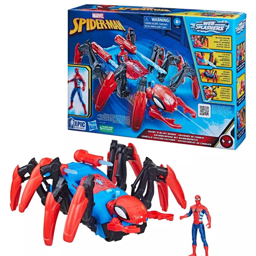 Juguetes Y Disfraces Disney Sets De Figuras | Hasbro, Set Juego Arana Trepadora Y Disparadora, Spider-Man