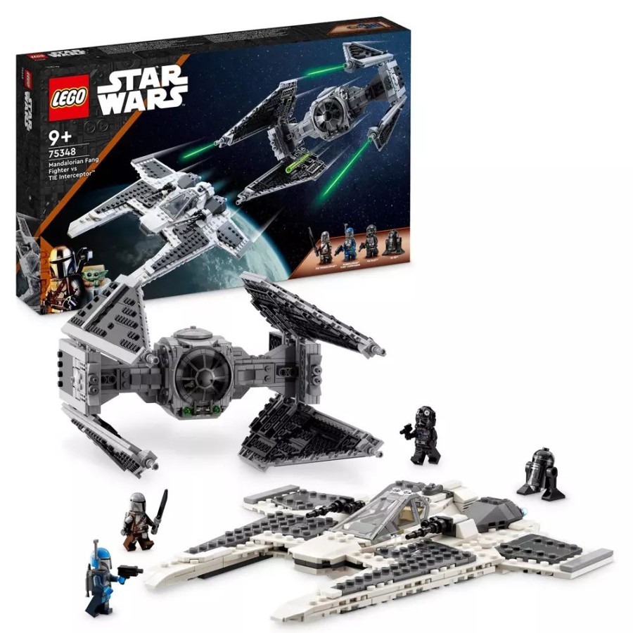 Juguetes Y Disfraces Disney Lego | Lego Star Wars Caza Colmillo Mandaloriano Vs. Interceptor Tie (Set 75348)