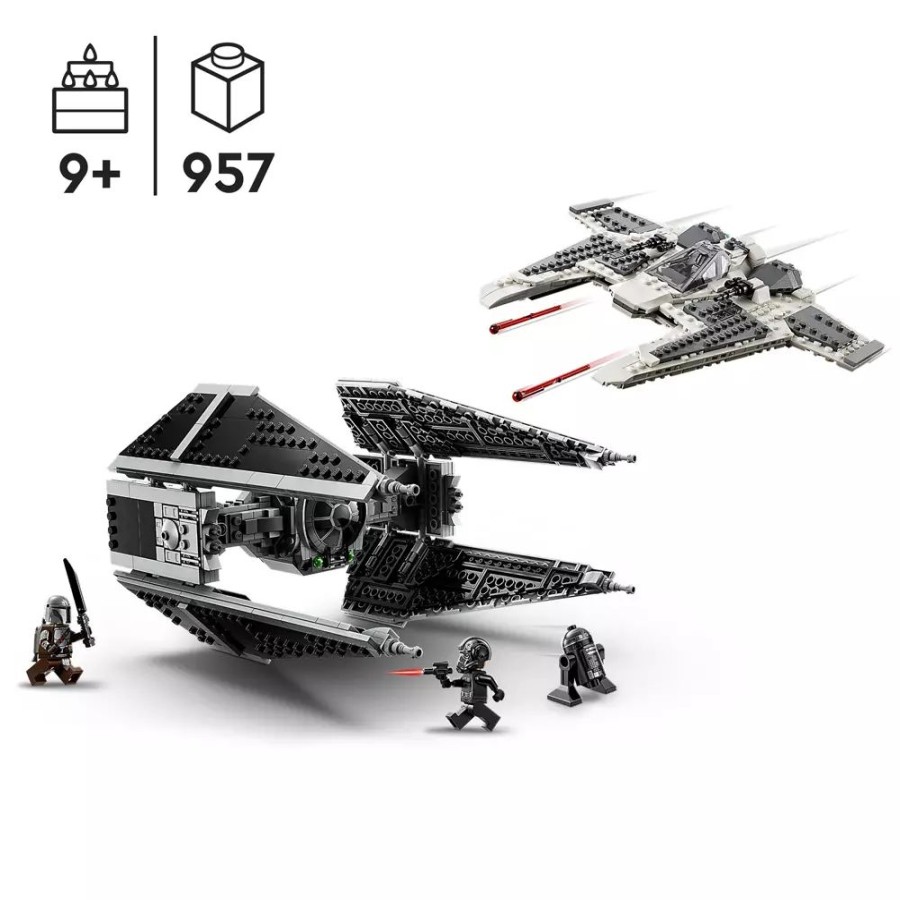 Juguetes Y Disfraces Disney Lego | Lego Star Wars Caza Colmillo Mandaloriano Vs. Interceptor Tie (Set 75348)