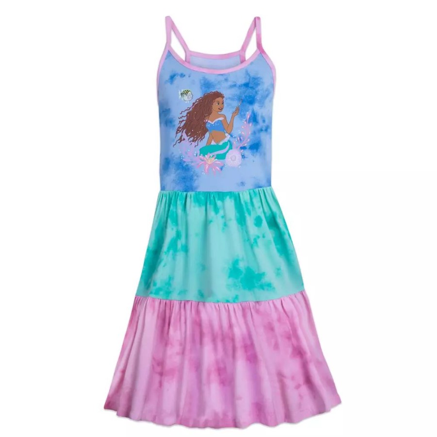 Moda Disney Ropa Para Ninos | Vestido Infantil Tie-Dye, La Sirenita, Pelicula De Accion Real, Disney Store