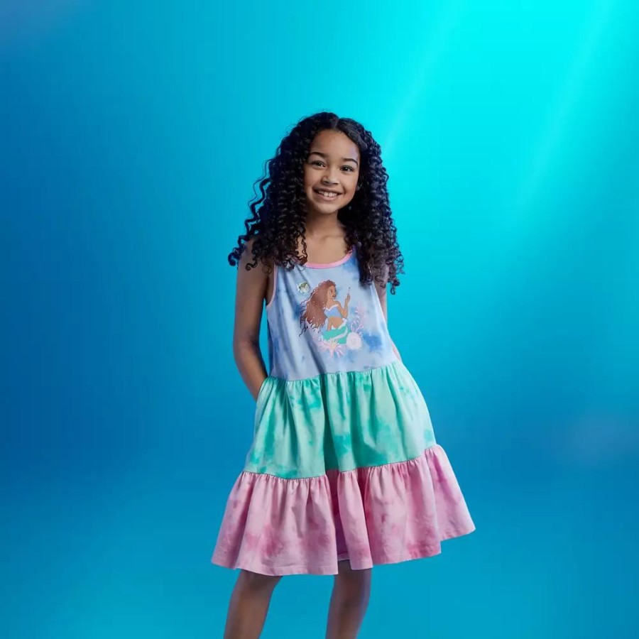 Moda Disney Ropa Para Ninos | Vestido Infantil Tie-Dye, La Sirenita, Pelicula De Accion Real, Disney Store