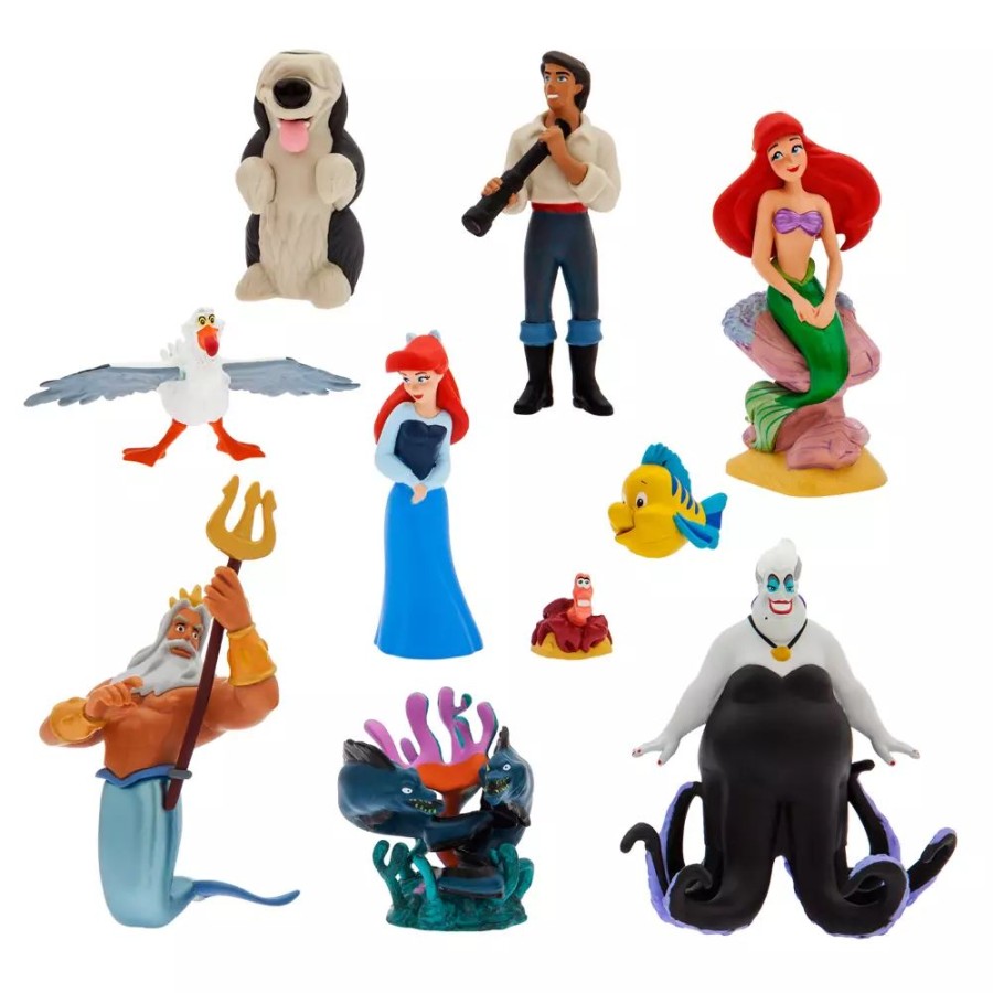 Juguetes Y Disfraces Disney Sets De Figuras | Set Juego Figuritas Exclusivo La Sirenita, Disney Store