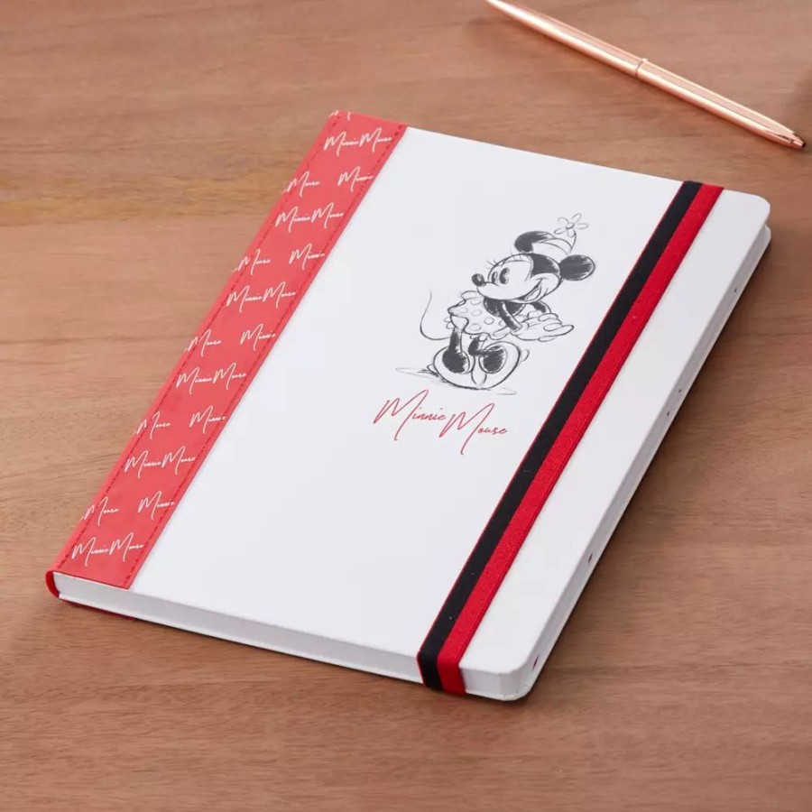 Hogar Disney Cuadernos, Carpetas Y Sets De Escritura | Diario Rojo Y Blanco Minnie Mouse