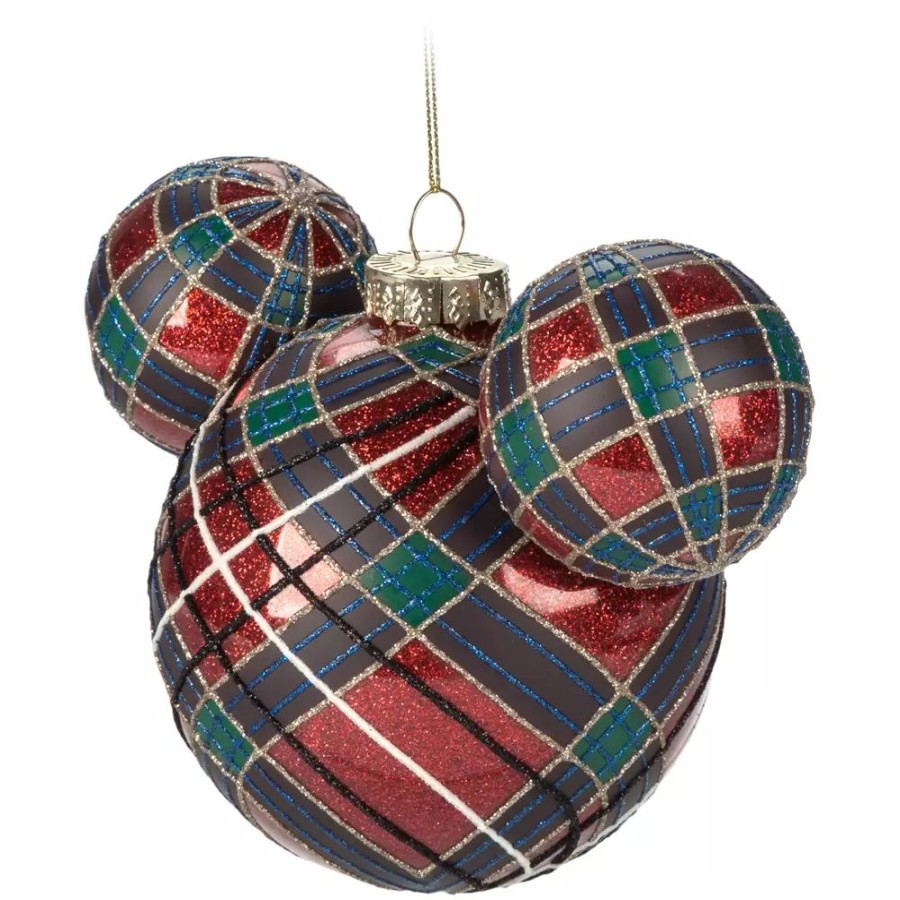 Hogar Disney Adornos | Adorno Colgante Bola Cristal Tartan Icono Mickey Mouse, Sketchbook