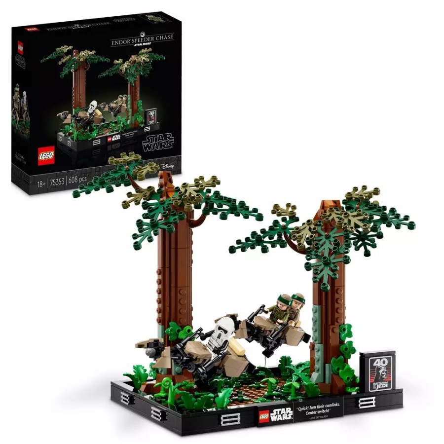 Juguetes Y Disfraces Disney Juegos Y Puzzles | Lego Star Wars, Set Diorama Vehiculo Speeder, Endor (Set 75353)