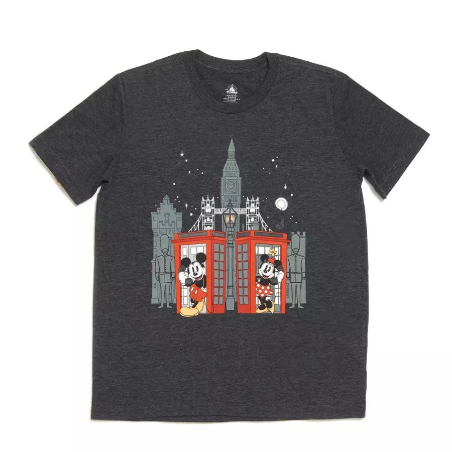 Moda Disney Ropa Para Hombre | Camiseta Mickey Y Minnie Para Adultos London City