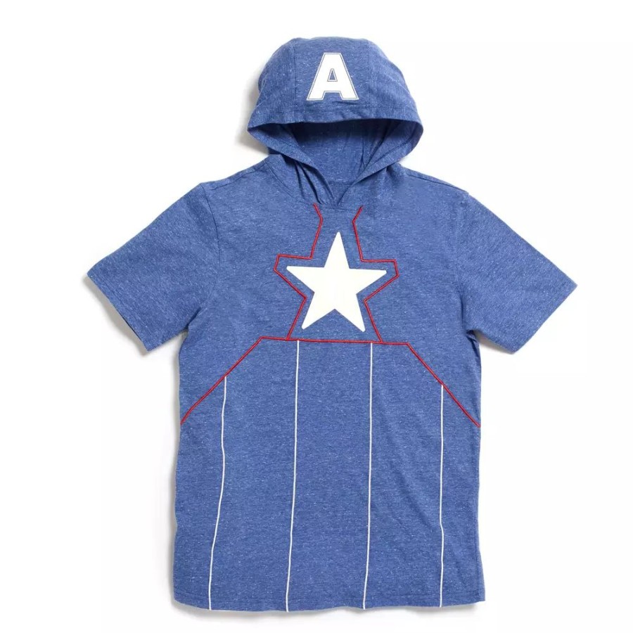 Moda Disney Ropa Para Hombre | Camiseta Con Capucha Capitan America Para Adultos